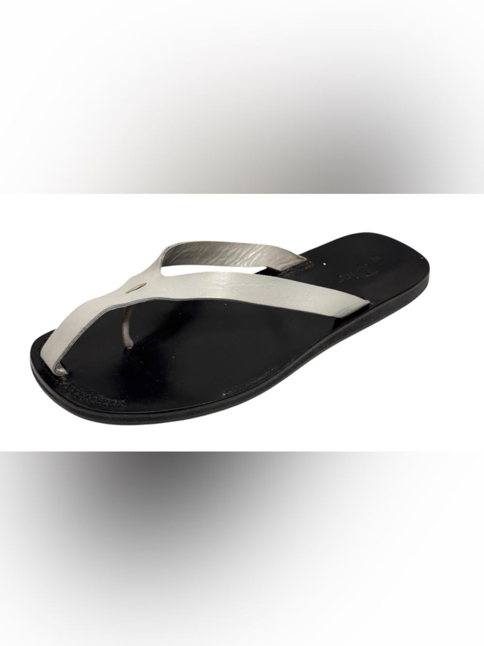 Vintage Dior Sandals Black Gray Leather Strappy 2000s Rare Minimalist